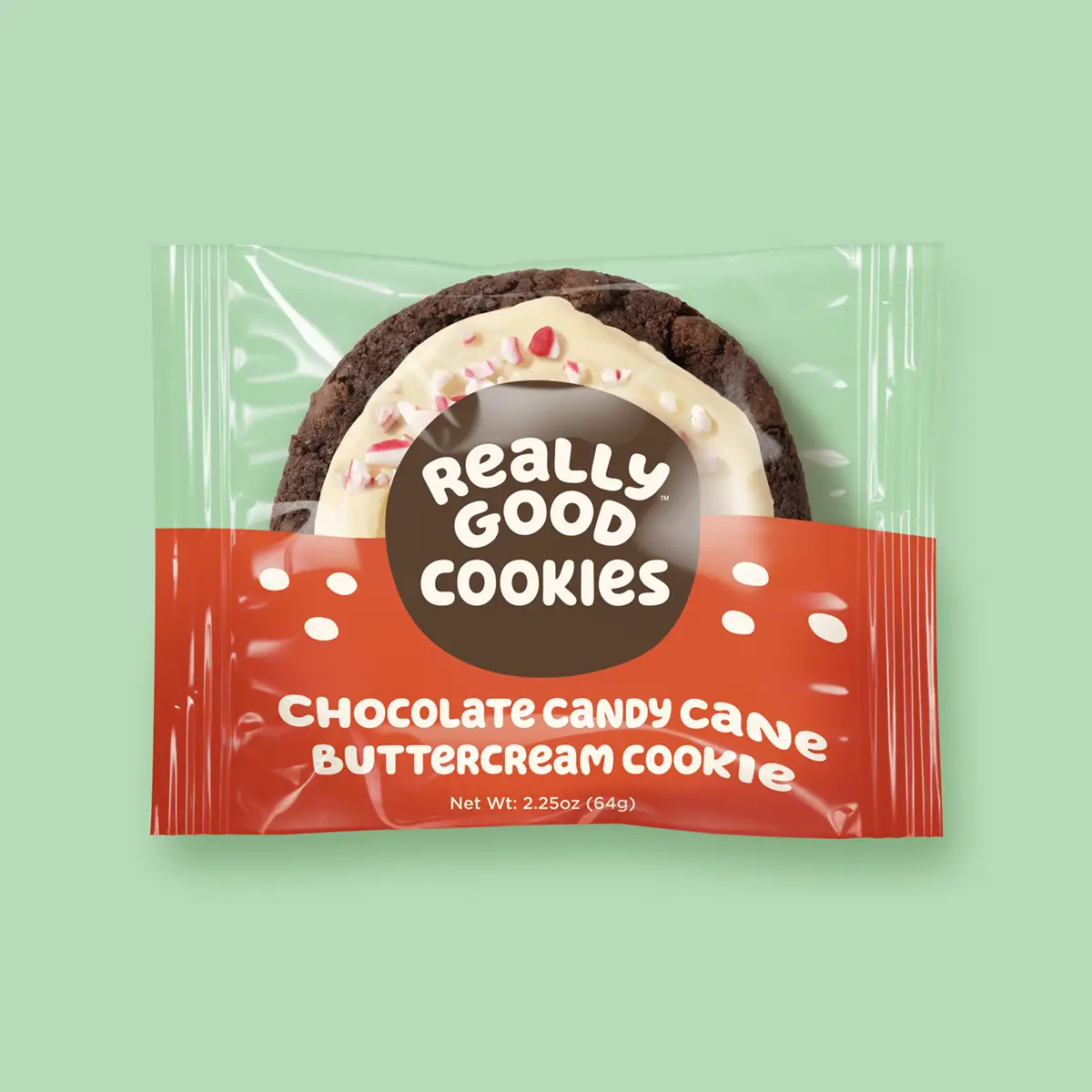 Chocolate Candy Cane Buttercream Cookie - Image 3